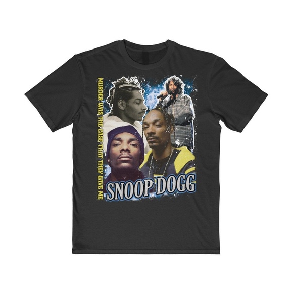 Vintage Style Black Snoop Dogg 90s Rap Tee - Picture 1 of 1